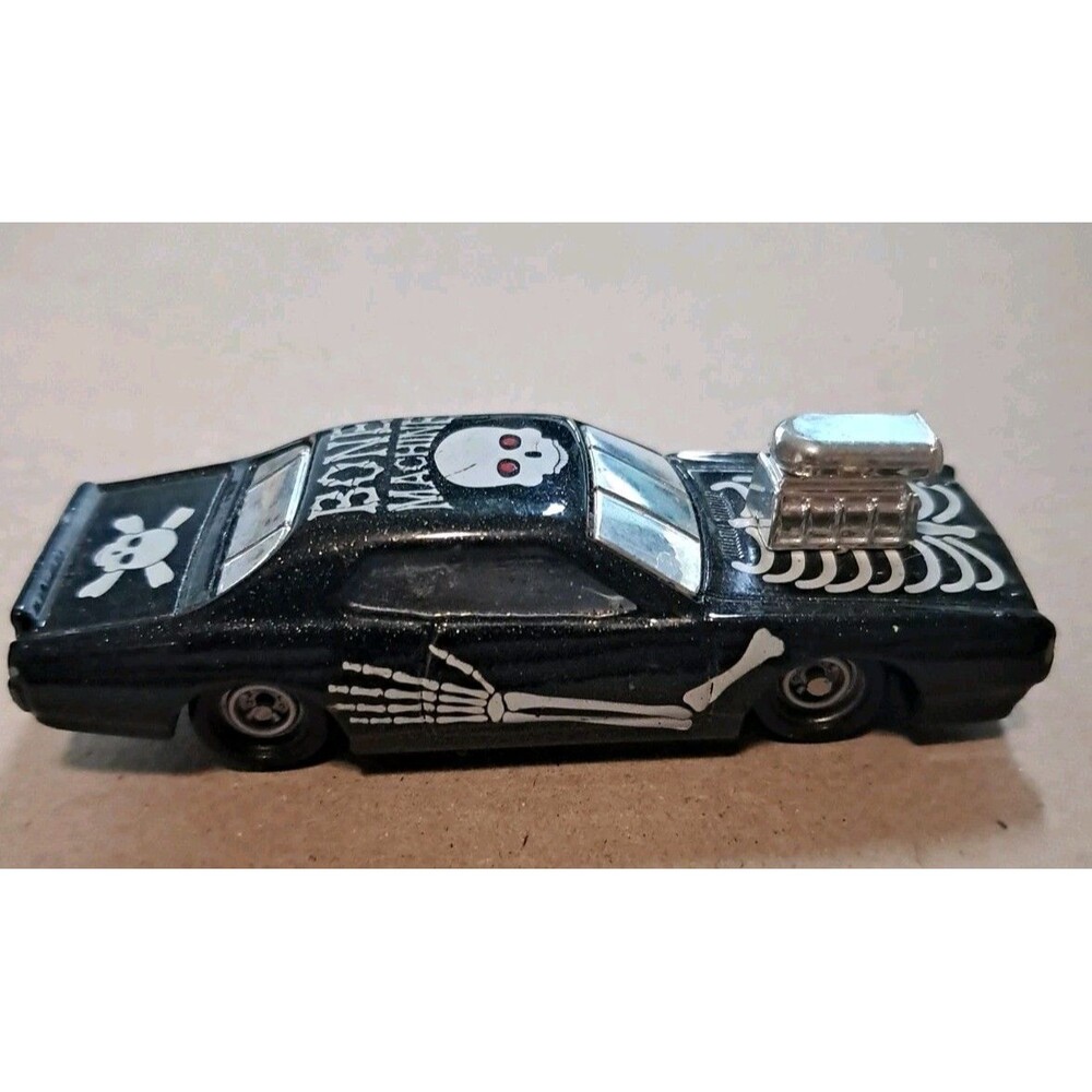 Racing Champions 1992 Bone Machine 73-77 Dodge Diecast Car Black Skull Skeleton
